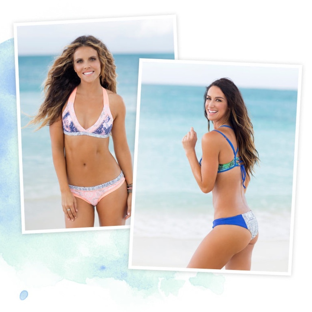 NWOT Maaji x Tone it Up Vintage Top - Beach Daze Molded Cup Bikini Top - M - Picture 7 of 16